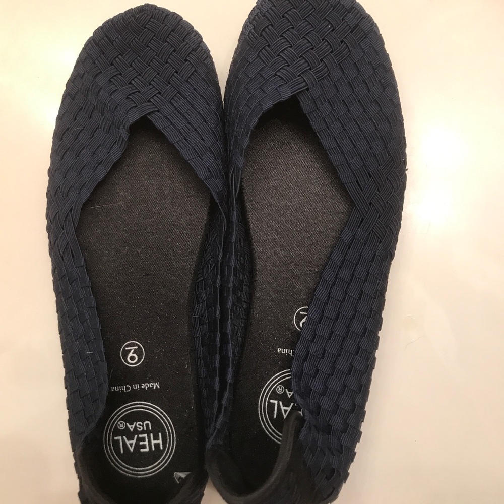 Heal USA navy slip-on shoes